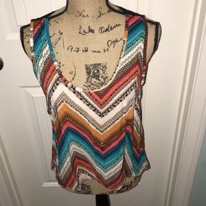 Cute sleeveless top with lace backing